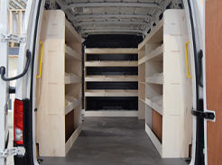 Plywood racking and shelving for vans in the UK