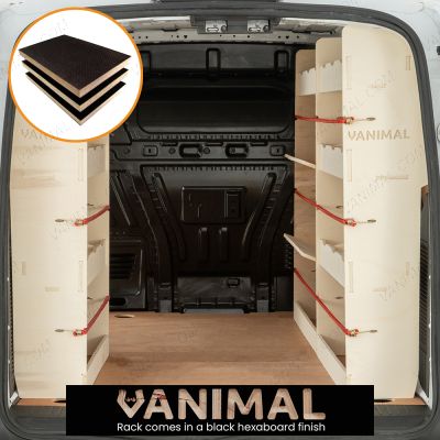 Transit Connect 2014 L2 Phenolic Racking 3 Pack x2 Toolbox Shelves Vanimal