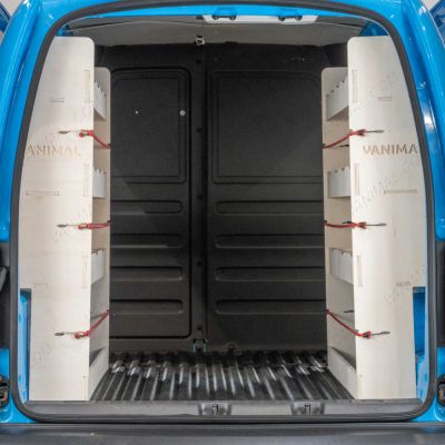 VW Caddy Maxi NS and OS Double Rear Racking Vanimal
