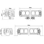 Lazer Lamps Triple-R 750 LED Light Bar Dimensions