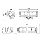 Lazer Lamps Triple-R 750 Elite LED Light Dimensions