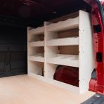 OS rear side angle view of the Proace City Long Driver Side Van Racking