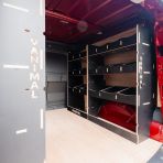 OS rear van view of the Proace City Long Triple Hexaboard Van Racking System