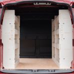 Rear van view of the Proace City Long Triple Van Racking System