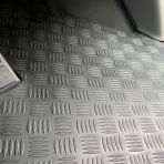 VW Caddy 2021- Tailored Front Rubber Floor Mat (Heavy-Duty Checker Plate – 2 Piece. NO Fixings)
