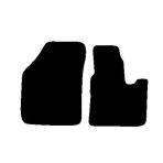 VW Caddy 2004-2021 Tailored Front Rubber Floor Mats (3mm Diamond – 2 Piece)