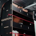 Nissan Townstar 2022 L2 NS rear racking system with 9 compartments and 3 shelves