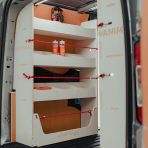 Organised storage solution for Nissan Townstar 2022 L1 NS Rear and Full XL OS van racking