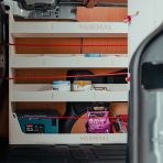 Full offside XL and nearside rear van racking for Nissan Townstar 2022 L1, bungee cord ready