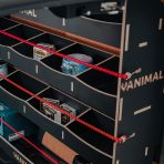 Professional black hexaboard van racking for Nissan Townstar 2022 L2