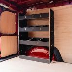 Nissan Townstar 2022 L2 double rear van racking in black hexaboard finish