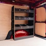 Black hexaboard van racking for Nissan Townstar 2022 L2 double rear