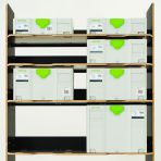 Heavy-duty phenolic-coated hexaboard Systainer racking