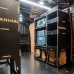 OS rear van view of the Fiat Scudo 2022+ L1 Makita Makpac Toolbox Compatible Van Racking (x2 Rears) displayed with Makita Makpac toolboxes and top trays