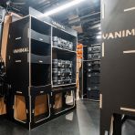 NS rear van view of the PV5 Cargo 2025- DeWalt TSTAK Toolbox Compatible Van Racking (x3 V1) displayed with DeWalt TSTAK toolboxes and top trays