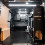Side van view of the Citroen Dispatch 2016+ L2 Makita Makpac Trolley Compatible Van Racking (Full OS) displayed with Makita Makpac toolboxes
