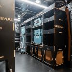 OS rear van view of the Citroen Dispatch 2016+ L2 Makita Makpac Trolley Compatible Van Racking (x3 V2) displayed with Makita Makpac toolboxes and trolley 