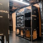 OS rear van view of the Citroen Dispatch 2016+ L2 DeWalt TSTAK Toolbox Compatible Van Racking (x2 Rears) displayed with DeWalt TSTAK toolboxes 