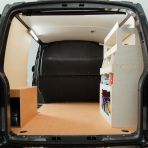 Rear van view of the Fiat Scudo Rear Ulti-Rack Van Racking displaying equipment