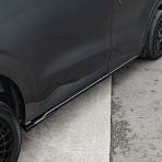 Rear van view of the Ford Transit Custom 2023- Gloss Black Side Skirts