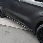Front van view Ford Transit Custom 2023- Gloss Black Side Skirts