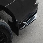 Close-up view of the Custom 2023- Matt Black Rear Bumper Protector