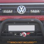 Front van view of the VW Transporter T5 T5.1 Hidden Winch Mount – Front Bumper