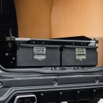 Close-up view of the ProTop Twin Drawer System with Sliding Tray 