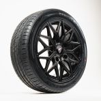 Side angle view of the 18" Predator Viper Black Alloy Wheel
