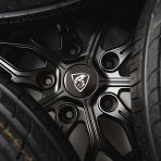 Close-up view of the Predator branding decal