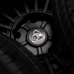 Close-up view of the Predator branding decal