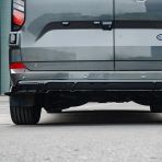 Close-up front view of the Transit Custom 2023- Gloss Black Rear Diffuser