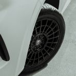 Top angle view of the Transit Custom 2023- 18" Predator Iconic Matte Black Alloy Wheel