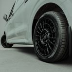 18-inch Predator Iconic Matte Black Alloy Wheel fitted on the Ford Transit Custom 2023-