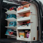 Nissan Townstar 2022 L2 Driver Side Van Racking with OS Front toolbox shelving and OS Rear rack
