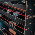 Complete Nissan Townstar 2022 L2 full OS van racking system, rugged black finish