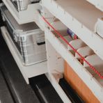 Width difference between the front and rear racking