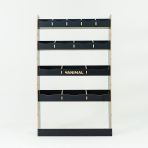 Front view of the MAN TGE 2017- MWB Hexaboard Front Van Racking and Shelving Unit