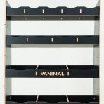 Close-up front view of the racking compartments