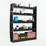 Nissan Interstar 2025 NS rear van racking in black hexaboard finish