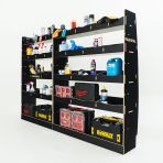 Nissan Interstar 2025 driver side van racking in black hexaboard finish