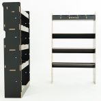 Side van view of the MAN TGE 2017- MWB Hexaboard Front Toolbox Shelving and Bulkhead Ply Racking