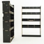 Side van view of the MAN TGE 2017- MWB Hexaboard Front and Bulkhead Ply Racking and Shelving