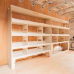 Side van angle view of the MWB MAN TGE 2017- Driver Side Ulti-Rack Van Racking