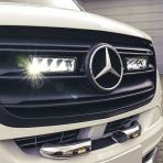 Close-up view of the Mercedes Sprinter 2018- Lazer Lamps Triple-R 750 Integration kit 