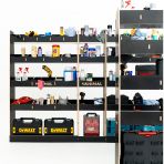 Nissan Interstar 2025 full‑coverage hexaboard racking with front module and continuous middle and rear storage