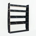 Full‑length hexaboard racking for Nissan Interstar 2025 with front, middle infill and rear 4‑shelf units