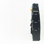 Rear van view of the Citroen Relay 2006- SWB Hexaboard Driver Side Van Racking with x3 Toolbox Shelves displayed with tools and toolboxes