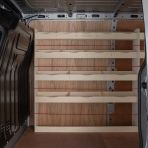 Side van view of Renault Master 2010-2024 MWB L2 Double Rear and Front Racking (Triple Pack)
