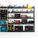 Nissan Interstar 2025 hexaboard storage system with bulkhead compartments, angled toolbox shelves and 4-shelf infill